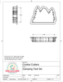 Camping Tent Cookie Cutter or Fondant Cutter