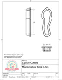 Marshmallow Stick Cookie Cutter (Skinny)