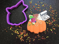 Miss Doughmestic Pumpkin with Tag Cookie Cutter