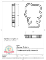 Frankenstein's Monster Cookie Cutter or Fondant Cutter