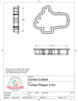 Turkey Plaque Cookie Cutter