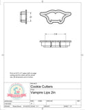 Vampire Lips Cookie Cutter (Skinny)