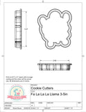 Fa La La La Llama Cookie Cutter or Fondant Cutter