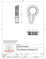 Long Stem Sunflower Cookie Cutter