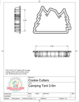 Camping Tent Cookie Cutter or Fondant Cutter