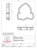 Camp Fire Cookie Cutter or Fondant Cutter