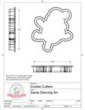 Santa Dancing Cookie Cutter or Fondant Cutter