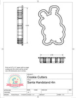 Santa Handstand Cookie Cutter or Fondant Cutter