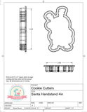 Santa Handstand Cookie Cutter or Fondant Cutter