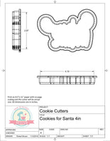 Cookies For Santa Plaque Cookie Cutter or Fondant Cutter