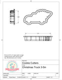 Christmas Truck (Super Skinny) Cookie Cutter/Fondant Cutter or STL Download