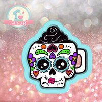 Sugar Skull Mug (With or Without Whip) Cookie Cutter or Fondant Cutter