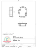 Mitten Cookie Cutter or Fondant Cutter