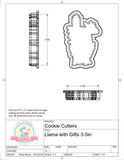 Llama with Gifts Cookie Cutter or Fondant Cutter