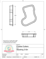 Stocking Cookie Cutter or Fondant Cutter