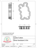 Santa Handstand Cookie Cutter or Fondant Cutter