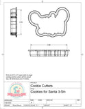 Cookies For Santa Plaque Cookie Cutter or Fondant Cutter