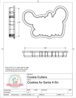 Cookies For Santa Plaque Cookie Cutter or Fondant Cutter