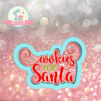 Cookies For Santa Plaque Cookie Cutter or Fondant Cutter