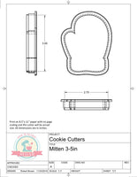 Mitten Cookie Cutter or Fondant Cutter