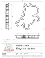 Sassy Fancy Feet Unicorn Cookie Cutter