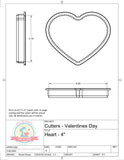 Heart Tic Tac Toe Set (X & O are 1") Cookie Cutter