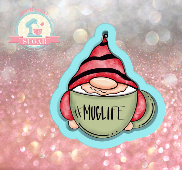 Gnome Coffee Mug Cookie Cutter/Fondant Cutter or STL Download