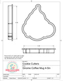 Gnome Coffee Mug Cookie Cutter/Fondant Cutter or STL Download