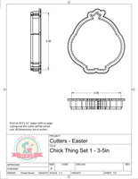 Chick Easter Set or Individual Cookie Cutters/Fondant Cutters or STL Downloads