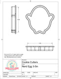 Nerdy Egg Cookie Cutter or Fondant Cutter