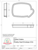 Chubby Heart Envelope Cookie Cutter or Fondant Cutter