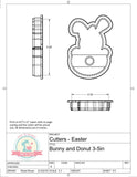 Bunny and Donut Cookie Cutter/Fondant Cutter or STL Download