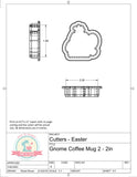 Gnome Coffee Cookie Cutter or Fondant Cutter/ STL Download