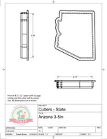 State of Arizona Cookie Cutter/Fondant Cutter or STL Download