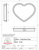 Heart Tic Tac Toe Set (X & O are 1") Cookie Cutter