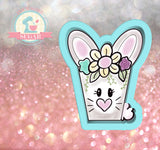 Floral Bunny Cookie Cutter/Fondant Cutter or STL Download