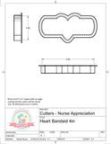 Heart Band Aid Cookie Cutter or Fondant Cutter (Skinny)