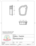 Paint Bucket Cookie Cutter or Fondant Cutter