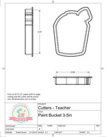 Paint Bucket Cookie Cutter or Fondant Cutter