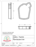 Paint Bucket Cookie Cutter or Fondant Cutter