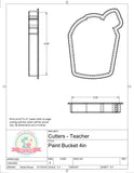 Paint Bucket Cookie Cutter or Fondant Cutter