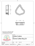 Gnome Coffee Mug Cookie Cutter/Fondant Cutter or STL Download