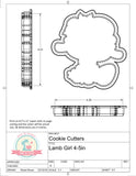 Lamb Girl Cookie Cutter or Fondant Cutter