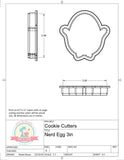 Nerdy Egg Cookie Cutter or Fondant Cutter