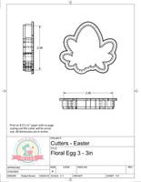 Floral Egg Cookie Cutter/Fondant Cutter or STL Download