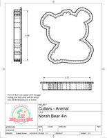 Norah Bear Cookie Cutter or Fondant Cutter