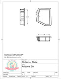 State of Arizona Cookie Cutter/Fondant Cutter or STL Download