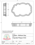 Cupcake Plaque Cookie Cutter/Fondant Cutter or STL Download