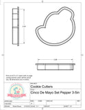 Cinco de Mayo/ Dia de los Muertos Set Cookie Cutters or Fondant Cutters