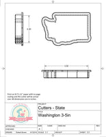 State of Washington Cookie Cutter or Fondant Cutter